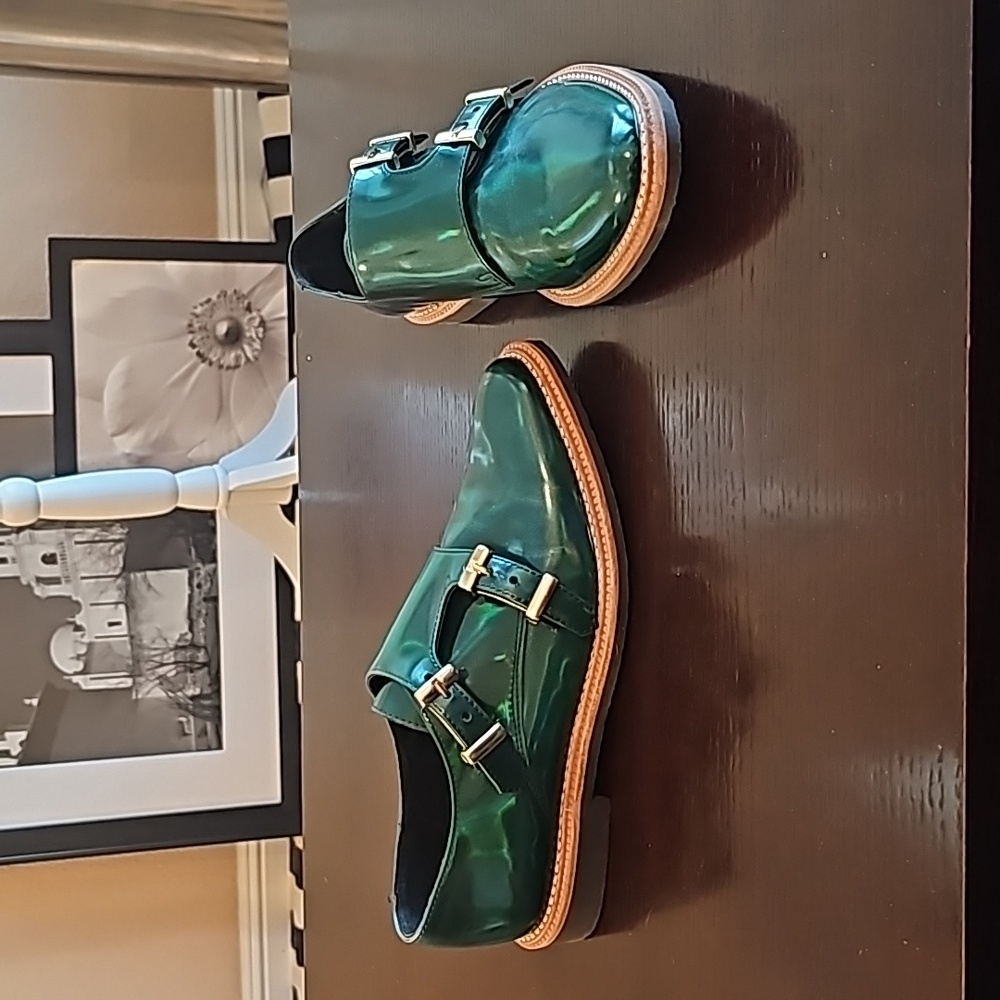 Miista Monk Strap Brogues Loafers, Size 7